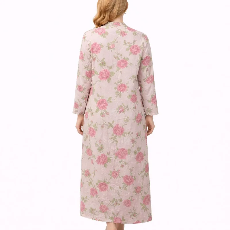 Artemea Women’s Premium Floral Print 2 piece set Jalabiya | Premium Cotton | Sleeveless Inner & Abaya styled textured outer Design | Full-Length Modest Wear